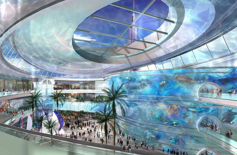 Dubai+mall+aquarium+leak+video