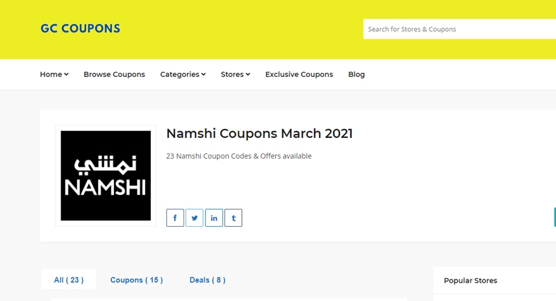 Namshi GC Coupons