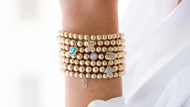 Gold Beaded Bracelets for Women