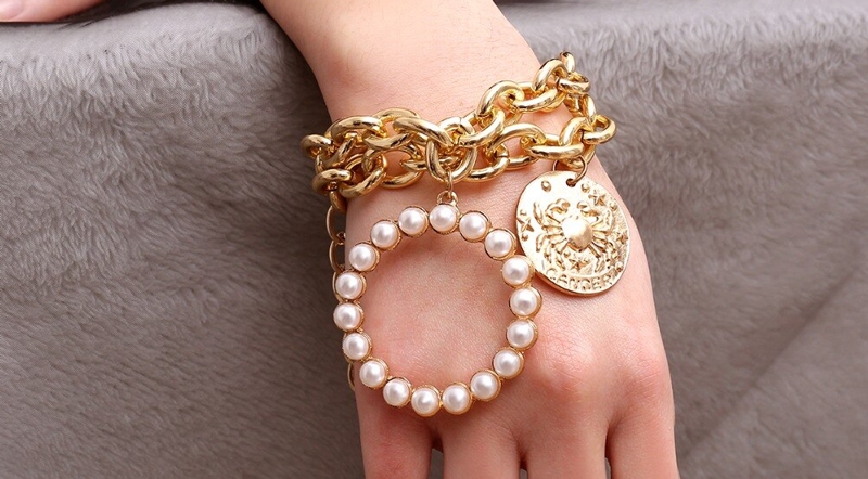 Gold Charm Bracelets for Women