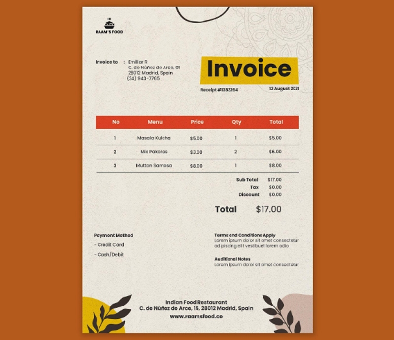 Customizing the Invoice Templates