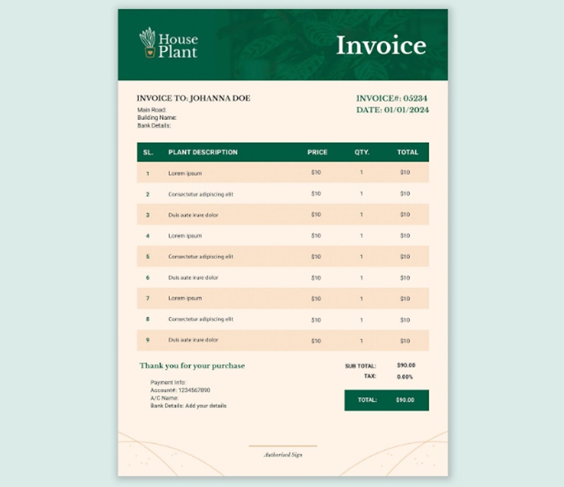 Best Practices of using Invoice Template