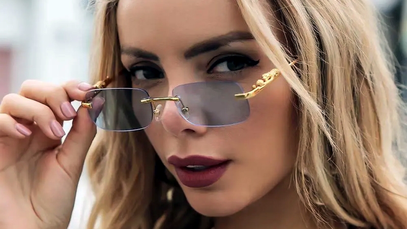 Golden Designer Sunglasses for Women in Dubai