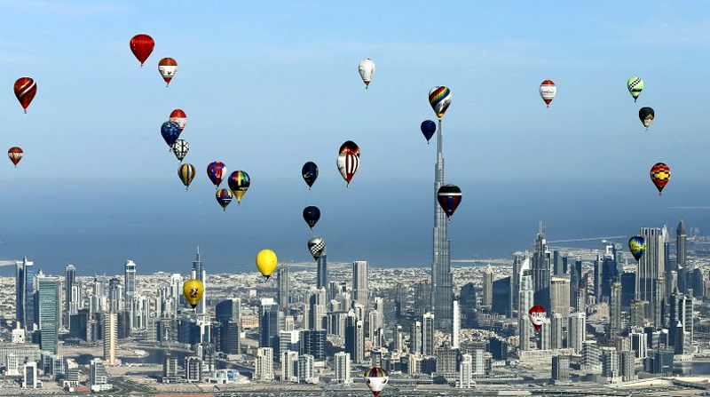 Hot Air Balloon Rides over Downtown Dubai