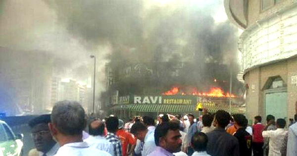 fire at Ravi Restaurant bur Dubai
