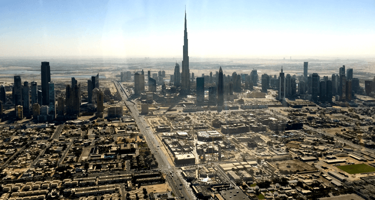 Burj Khalifa from 100 miles