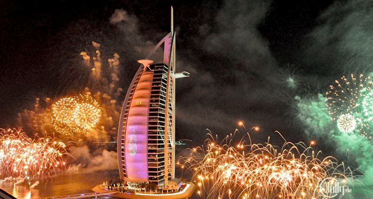 burj al arab new year 2018