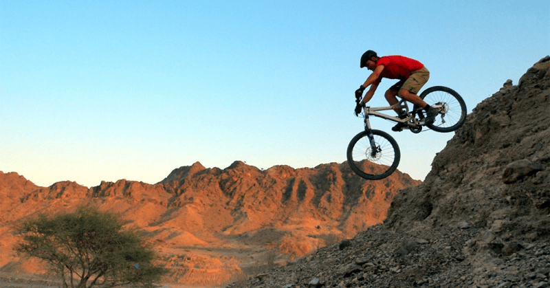 Cycling in Mountains in Dubai