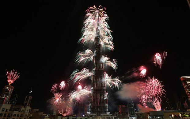 dubai new year 2014 fireworks