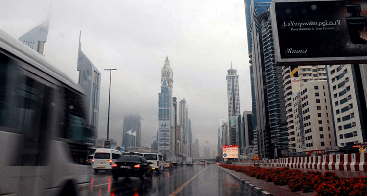 Rainfall in Dubai