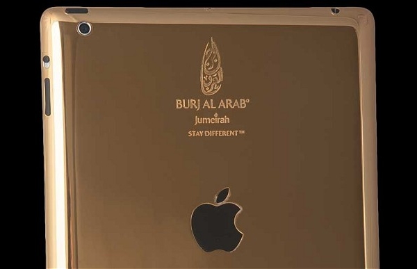 gold iPad offered by burj al arab