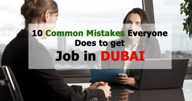 Job in Dubai Common Mistakes