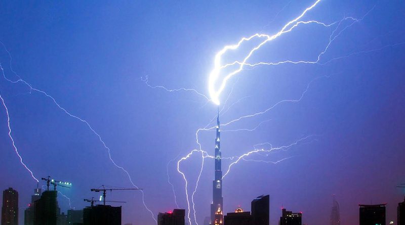 Thunderstorm and Rain in Dubai